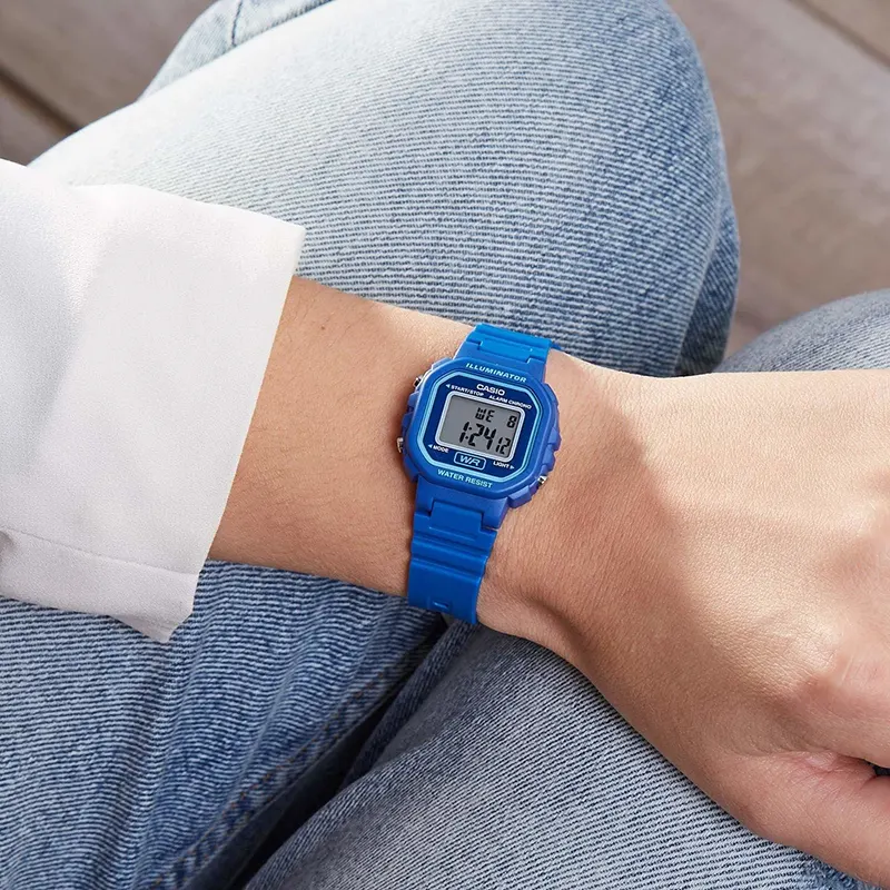 Casio POP Youth Japan Quartz Digital Dial Blue Ladies Watch- LA-20WH-2A